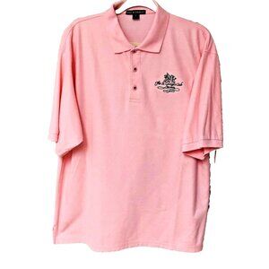 St George's Bermuda Golf Polo Shirt Men's‎ XL Pink Short Sleeves Logo Unisex